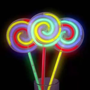 2set Lollipop Glow Stick Fluorescent Lichtstokken voor kinderen Volwassenen Carnaval Rave Party Dance Wedding Supplies Kerst 240410