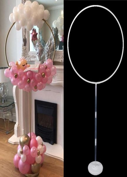 2set Round Circle Balloon Holder Bow Arch Balloons Colonne Colonne Stand Baby Shower Balloons décor Kids Birthday Femme Fournitures 2174227