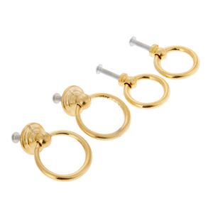 2Sets gouden ringknoppen vintage handgreep decor zink legering trek met schroeven grote/kleine kast meubels keukenlade minimalisme