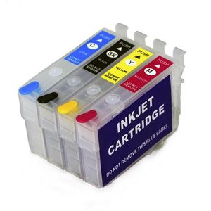 2 Ensembles Lot Cartouche D'encre De Recharge Vide 4 Couleurs Sans Puce Pour Epson WorkForce WF-2861 WF-2810 WF-2830 WF-2835 WF-2860 WF-2850 WF-28314w