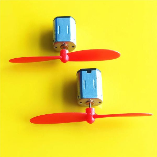 2sets / pack N20 3-3.7V 22000rpm Micro DC Motors avec hélicoptère rouge noir CW CCW Modèle Airplane Helicopter Fans Dropshipping