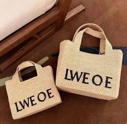 Designer Straw Raphias Broderie Font Tote Sac Femmes Hommes Luxurys Sac à main Mini Underarm Shopper Sac Summer Beach Embrayage Bandbody Weave Pochette Sacs à bandoulière