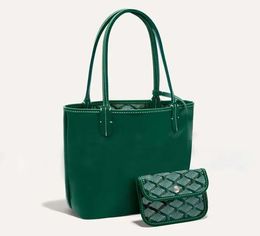 2Size Mirror Quality Green Designer Shopper Bag Luxe grote TOTE Handtas Mens Dames Moeder PM Koppelingszak Crossbody Echt lederen Duffle mini -schoudertassen