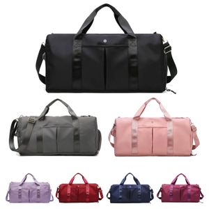 2Sizes Lulu Pochette Top Handle Sac fourre-tout pour hommes pour hommes sacs de vacances Bodage Cross Cross Body High Capity Gym Hands Sacs de luxe Duffel Duffel City City City Nylon