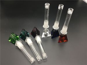 2Style Glass Bongs Downstem 14mm 18mm femelle vers le bas de la tige pour bécher bong fumer pipe à eau Diffuseur avec bol de tabac coloré