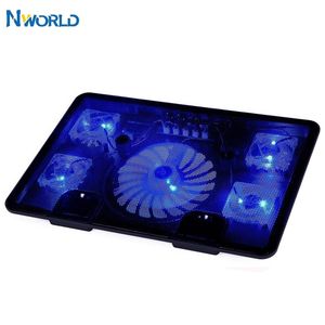 2USB 5 Koeling Pad Base LED Notebook Koeler met lichte ventilator Dia-proof Stand Laptop PC 10 '' - 17''''14 