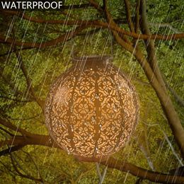 2 V 40MA Solar Light Control Automatische Inductie Tuin Decoratie Lamp Outdoor Waterdichte Tuin Retro Iron Lamp Warm Wit Zonnepaneel