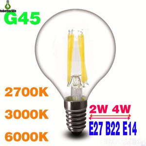 2W 4W LED Filament Bulb Licht Dimbaar G45 C35 A60 Glas Clear E27 B22 E14 360 Graad LED-lamp