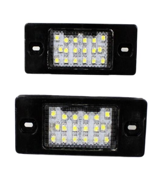 2x18 LED Error luz de placa de matrícula de coche bombilla de lámpara de coche para Porsche Cayenne VW Touareg Tiguan Golf 5 5D touring Passt6824196