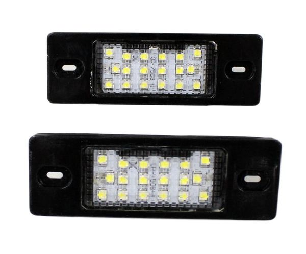 2x18 LED Error luz de placa de matrícula de coche bombilla de lámpara de coche para Porsche Cayenne VW Touareg Tiguan Golf 5 5D touring Passt6870359