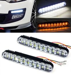 2x 20 LED Car Daytime Running Light Drl Daylight Head Fog Lamp Turn Single Lights Auto 12V étanche pour la remorque SUV Truck9134464