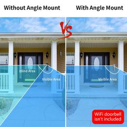 2x verstelbare hoek deurbelbeugel voor ring Video deurbel huishoudelijke deurbel beugel verstelbaar (links en rechts)