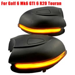 2x auto LED Dynamic Turn Signal Light Side Mirric Indicator Blinker For-VW Golf 6 MK6 GTI 6 R20 MKVI TOURAN
