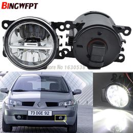 2x Car Styling 6000K Blanc Haute Puissance LED Phares Antibrouillard DRL Lumières Pour Renault MEGANE 2/3/CC Fluence Koleos SANDERO STEPWAY