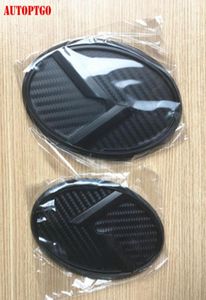 Badge autocollant avec Logo K avant et arrière en Fiber de carbone, 2 pièces, pour Kia Optima Sorento Cadenza Forte koup Ceed Rio K3 K4 K58578220