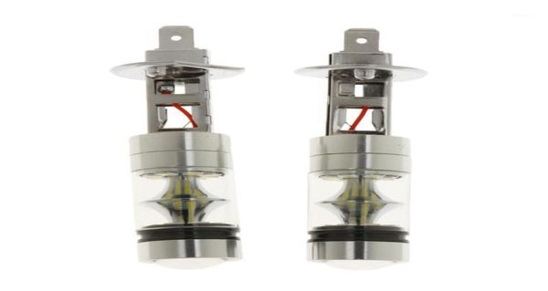 2X H1 10000K 100W LED 20SMD projecteur brouillard conduite ampoules DRL blanc 11007323