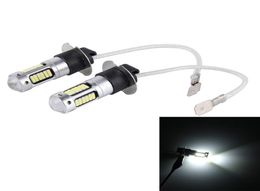 2X H3 LED ampoules de voiture 30SMD 4014 puces antibrouillard feux de jour DC12V jaune blanc 7175287