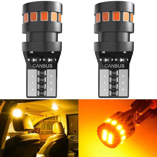 2x de alta calidad T WW Naranja Red Led Reading Interior Reading Light Marker Lámpara LED Auto Wedge Bulbas de estacionamiento