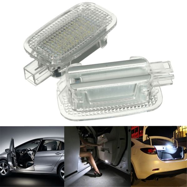 Livraison gratuite 2X LED porte de voiture courtoisie bagages repose-pieds lumières d'ombre pour Mercedes/Benz W204 W216 W217 W221 R230 C197 W212 W169 Canbus