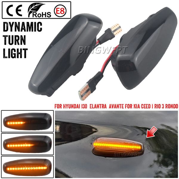 Feu de position latéral dynamique à 2 LED, clignotant, pour Hyundai i30 CW FD Grandeur TG Avante Elantra Touring KIA Ceed Carens Rondo