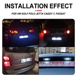 2x LED Plaque d'immatriculation Numéro arrière lumière lampe 12V pour VW Touran Golf Caddy Jetta Mk5 T5 Passat Cimountint Skoda Superb