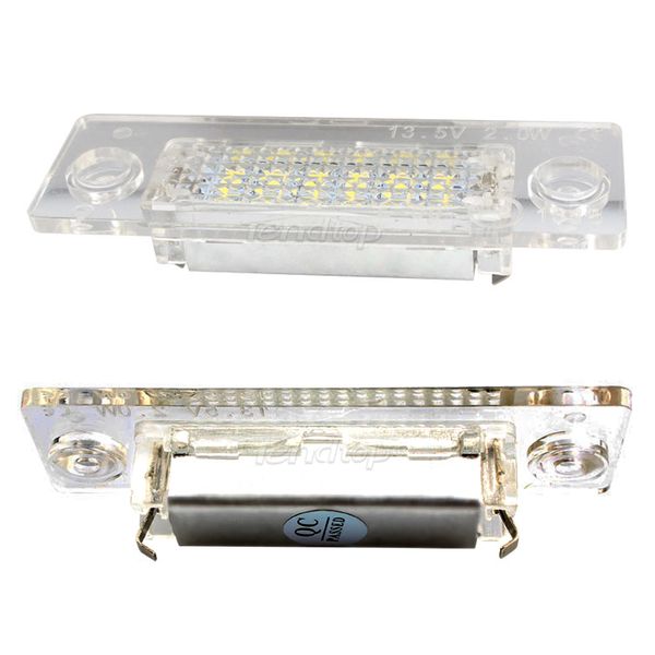 Lámpara de número trasero de luz trasera de matrícula LED 2x para VW Golf Mk5 Jetta Touran Passat B5.5 B6 Caddy Transporter Skoda Superb Mk1 3u B5