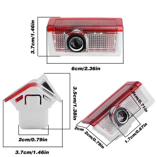 2x projecteur LED voiture porte lumière lampe de courtoisie pour Mercedes Benz A B C E GL GLA GLC GLS ML M classe W246 W176 W205 W212 W213