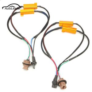 Freeshipping 2x Sin adaptador de error T20 7443 7444NA Cancelador de cableado Decodificar Luces de freno LED de coche Resistencia de carga única Bombilla LED Flash hiper rápido