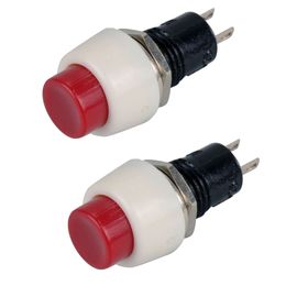 2x rouge mini 2 broches rondes à bascule à verrouillage automatique interrupteur à bouton-poussoir marche / arrêt B00100 BARD