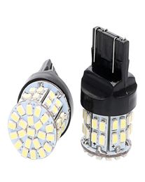 2X T20 7443 feu stop LED pour voiture, ampoule arrière 50SMD, clignotant automatique W215W, feux de réserve de secours universels 9876073