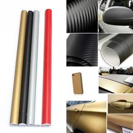 2X Top Selling 30 127cm Waterdichte 3D Carbon Fiber Vinyl Wrap Sheet Roll Film Auto Sticker Decal Vel voor Auto Auto Voertuig Detail2748