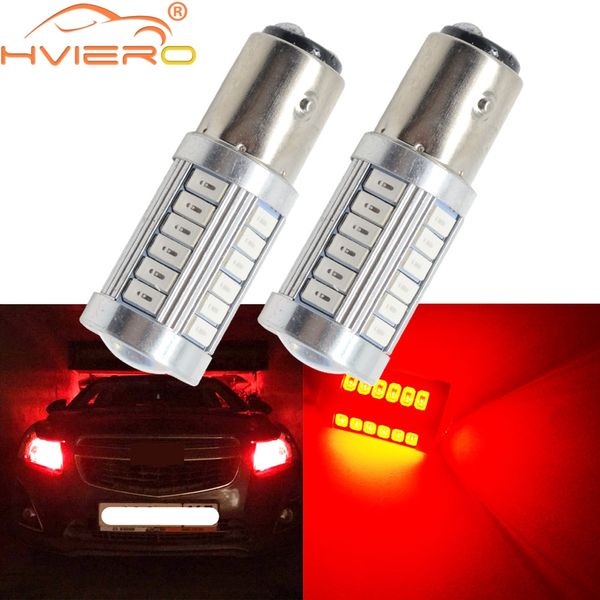 2x Blanc Rouge 1156 BA15S 1157 Bay15D H4 P21 5W 33SMD Lumières 5730 Vaceutrage de voiture de frein de voiture LED Tournage Signal Auto Rever Bulbs DRL