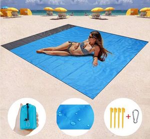 Almohadillas plegables portátiles a prueba de humedad de 2x1,4 m, alfombrilla de cojín, asiento para acampar al aire libre, manta de Picnic, alfombrillas de playa plegables sin arena