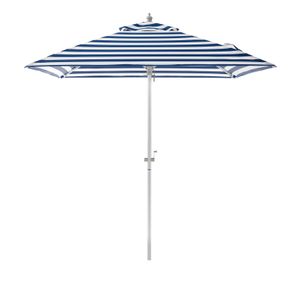 Parapluie extérieur commercial en aluminium de premier plan solide 2x2 avec rayures en bleu et blanc pour le patio restaurant de bière de bière