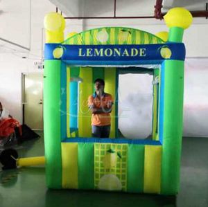 2x2m cabine de limonade personnalisée vente de boisson au citron gonflable tente de vendeur de kiosque de concession de boissons pour les états-unis