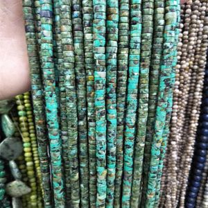 2x4mm 3x5mm 3x6mm choisir taille perles de pierre turquoise africaine naturelle bricolage perles entretoises en vrac pour la fabrication de bijoux bonne qualité3045