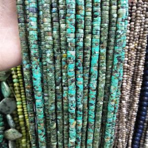 2x4mm 3x5mm 3x6mm Pick Maat Natuurlijke Afrikaanse Turquoise Stenen kralen DIY Losse Spacer Kralen Voor Sieraden Maken Goede Quality251o