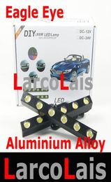 2X6 LED 12W Waterdicht Wit Eagle Eye Auto Dagrijverlichting DRL Koplamp Mist Aluminiumlegering5240903