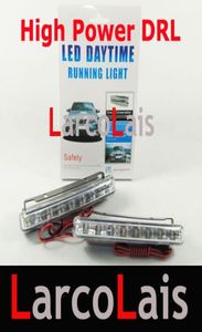 2x8 LED 8LED de alta potencia DRL blanco luces delanteras de coche luz de circulación diurna Foglight Lamp6247956