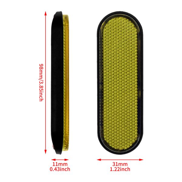 2xmotorcycle Front Fork Reflector Sticker Lower Jams Slider Safety Warning Orange / Yellow Stickers for Victory Judge Hammer-S