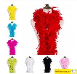 2yard pluizige witte kalkoenvaat Boa ongeveer 40 gram kleding accessoires kip veer Costumeshawfeathers voor ambachten feest