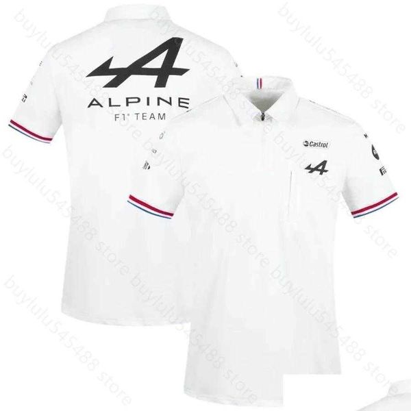 2zru Polos para hombre Ropa de motocicleta Motorsport Alpine F1 Team Aracing Camiseta Blanco Negro Transpirable Teamline Camisa de manga corta Ropa para fanáticos del automóvil Drop Personalizable