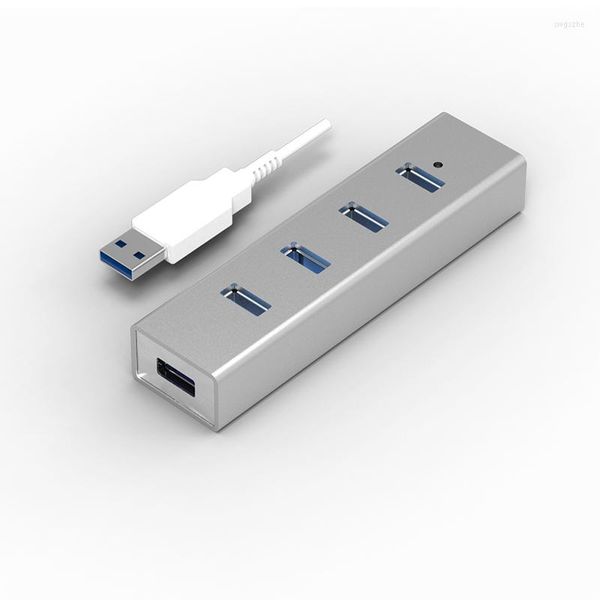 3.0 4 Ports HUB Prise USB Jeu de peignes en aluminium haut de gamme pour ordinateur portable / Ultrabook Acessorios Computador