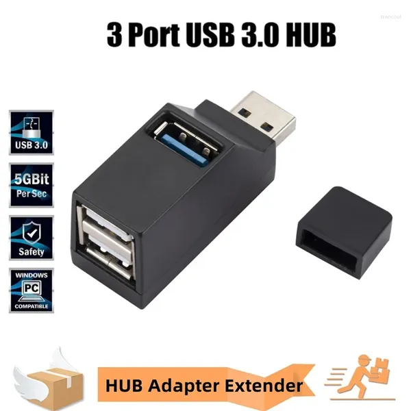 3.0 Extensor del adaptador de cubo Mini divisor portátil Box 1 a 3 puertos para PC Laptop Keyboard Mouse U Reader de tarjetas de disco