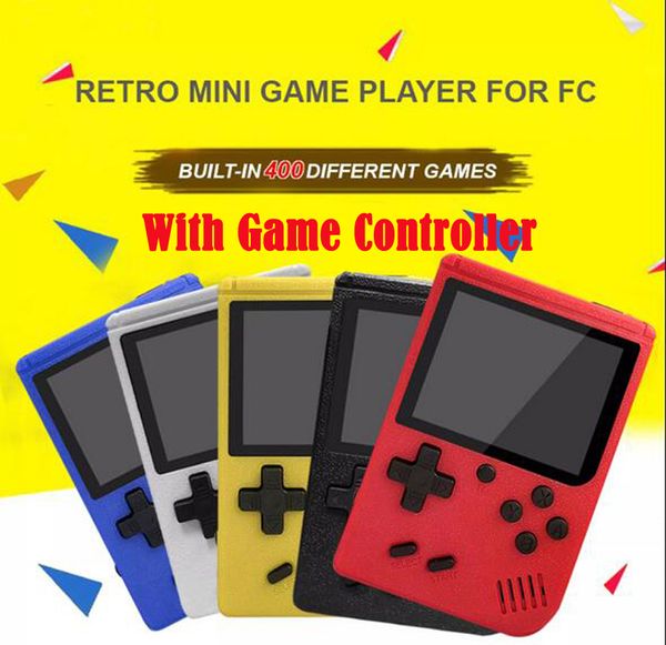 3.0 Pouces 400-en-1 Joueurs de jeux portables Jeux Mini Console de jeu vidéo rétro portable Support TV-Out Câble AV 8 Bit FC Jeux avec contrôleur Gamepad pour enfants Cadeau DHL