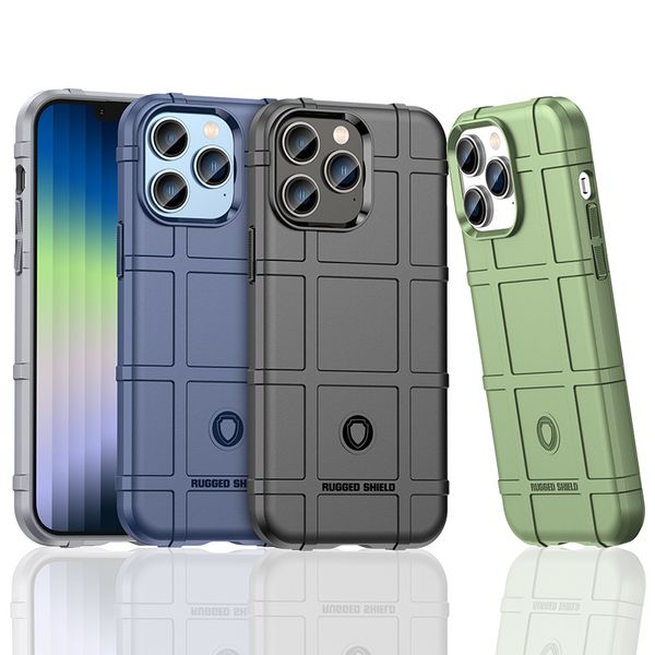 Fundas de teléfono con escudo resistente de 3,0mm, funda trasera sólida militar, Protector de armadura Flexible para iPhone 15 14 13 12 11 pro max X Xs XR 7 7P 8 8plus