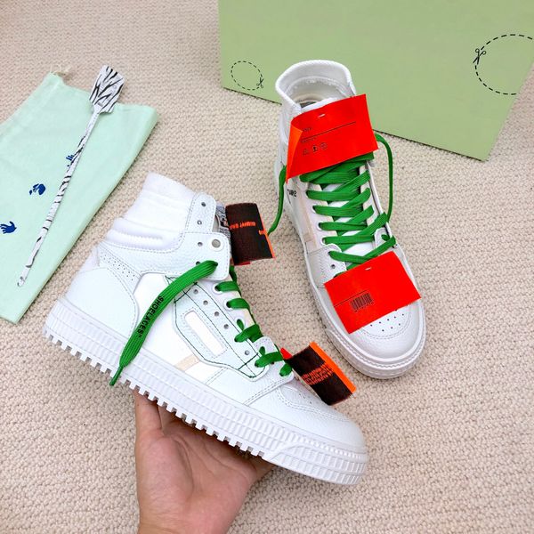 3.0 HOT COURT Cuir Chaussures Designer Luxury White High Mid Top Sneaker Off Office ODSY-1000 Fashion Outdoor Sports Couber Sole Sole Casual