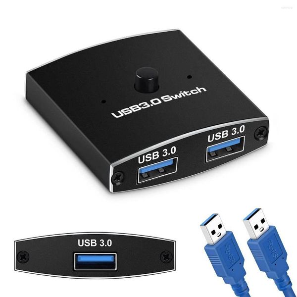 Sélecteur de commutateur 3.0 KVM 5 Gbps 2 en 1 sortie partageur bidirectionnel USB pour le partage de souris de clavier d'imprimante