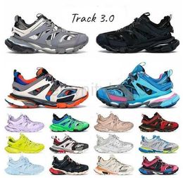 3.0 Track Sneakers Triple S Platform Trainers Shoes cuero Nylon Impreso 3M Moda de calidad superior Mujeres Hombres Causal Shoes runners 3 3 picos