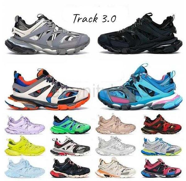 3.0 Track Sneakers Triple S Platform Trainers Chaussures en cuir Nylon Imprimé 3M Mode Top Qualité Femmes Hommes Causal Chaussures coureurs 3 3 pointes
